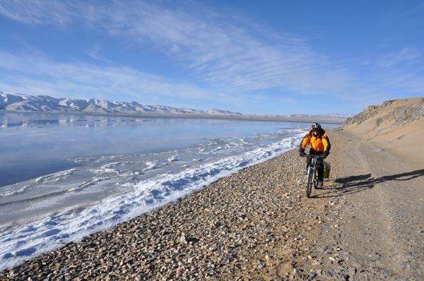 The mountain bikers embarked on a journey across Northern Tibet, one of the most inhospitable regions on the planet. Eddie Game/TNC