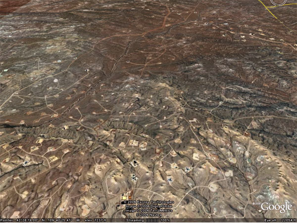 Google Earth image of part of the Jonah natural gas field. HT Ralph Maughan.