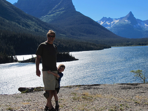 Todd Tanner and his son at Glacier National Park. 