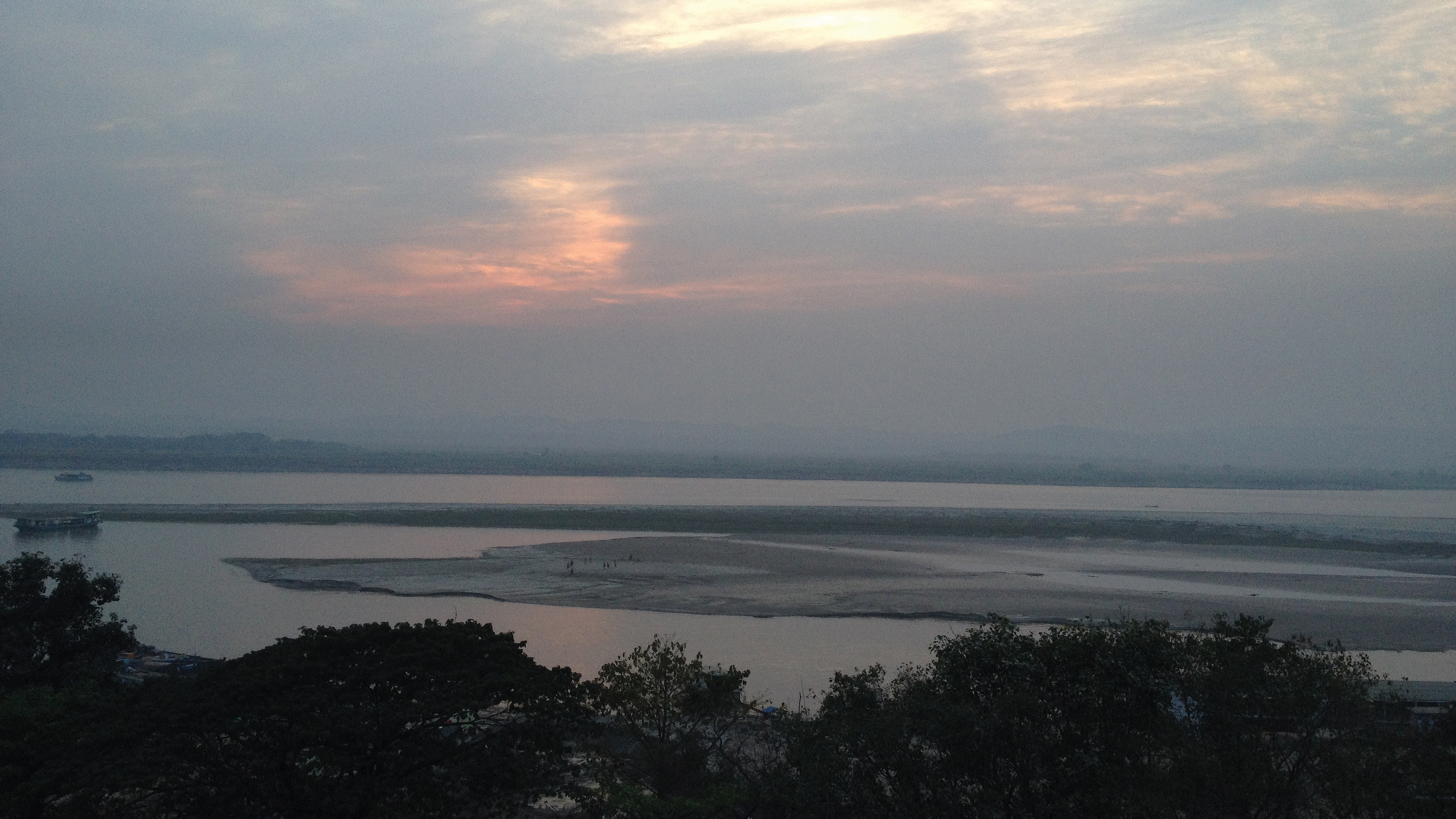 The Irrawaddy at dusk. Photo © Joerg Hartmann