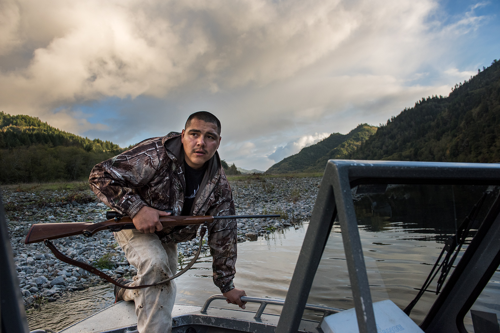 Some Yurok like Peter Thompson (above) try to eat primarily from the forest, hunting for deer and elk and catching salmon. Photo © Kevin Arnold