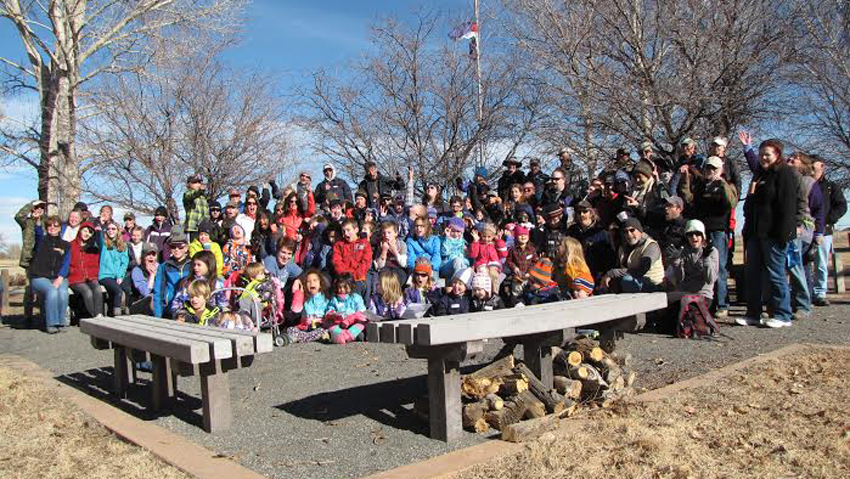 The Bird Conservancy of the Rocky Mountains - CBC4Kids gathered together. Photo courtesy of Tom Rusert