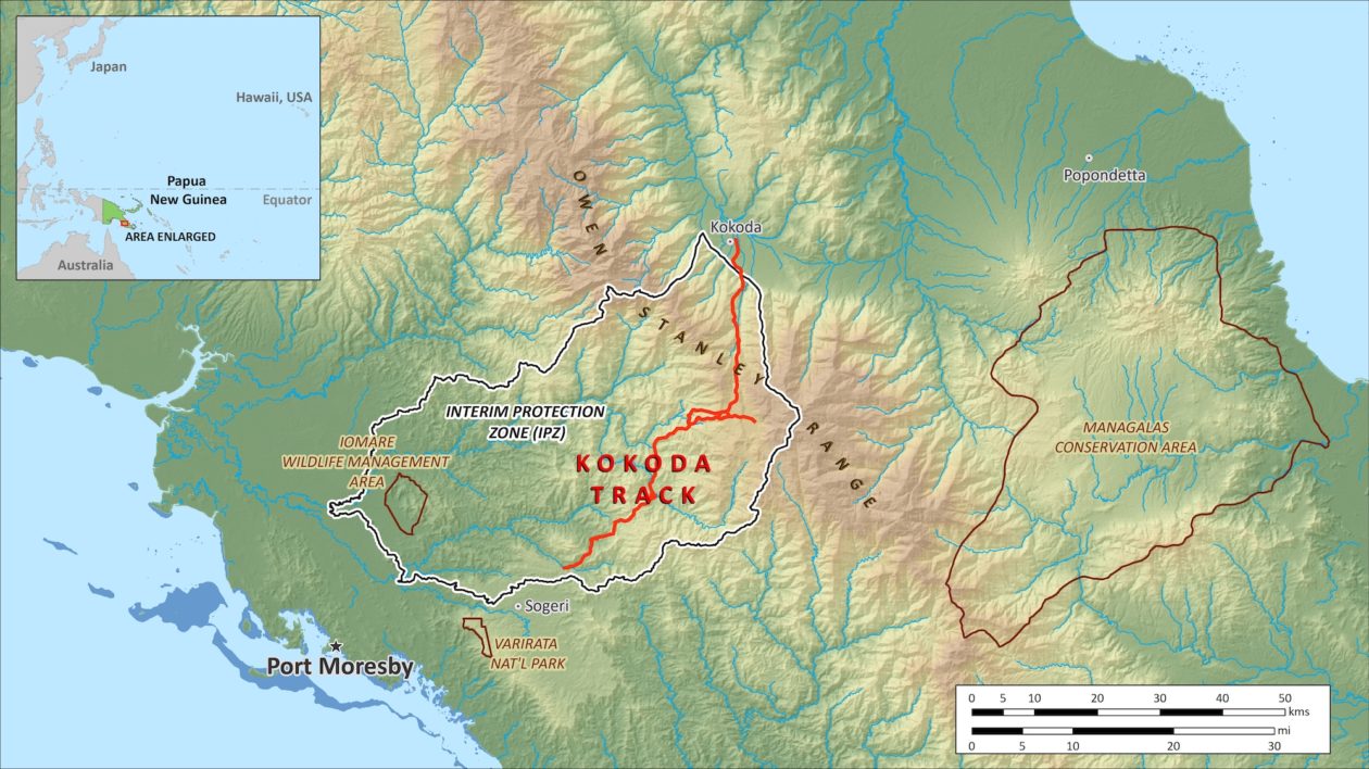 map of kokoda track