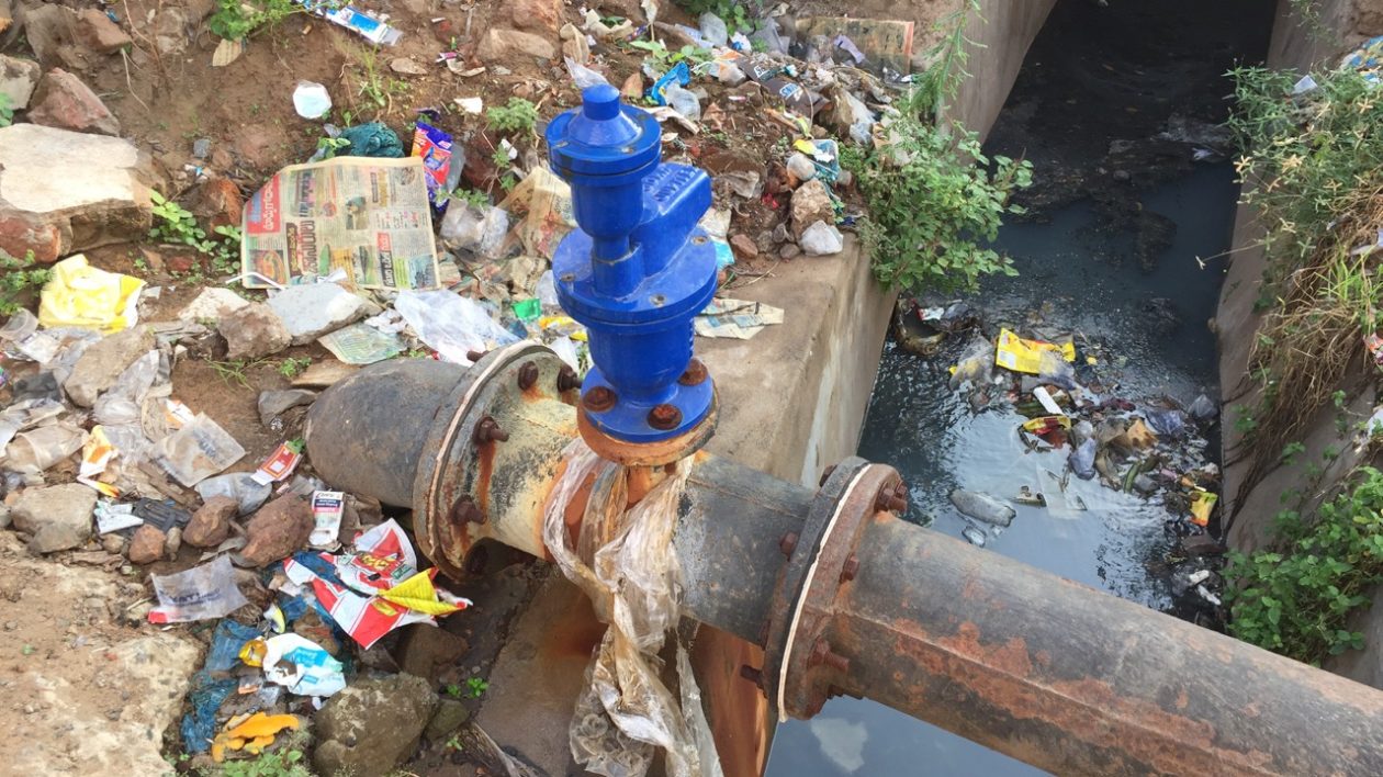 an open sewer in Bangalore