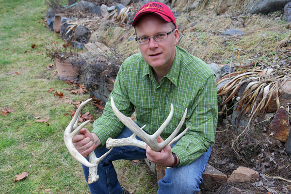 One of my favorite antler finds: a pair I found in the Flint Hills of Kansas. Photo: Jennifer Miller