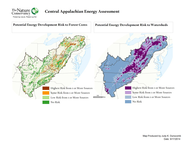 A mapping tool shows risks of energy development to habitats. 