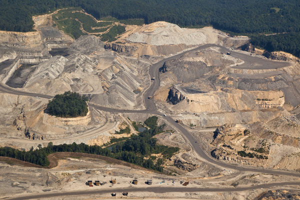 An open-pit coal mine. Photo: © Kent Mason