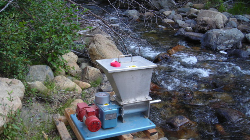 Rotenone can be easily neutralized below stream treatment areas. Photo: Chris McKibbin, Cal. Dept. of Fish and Wildlife