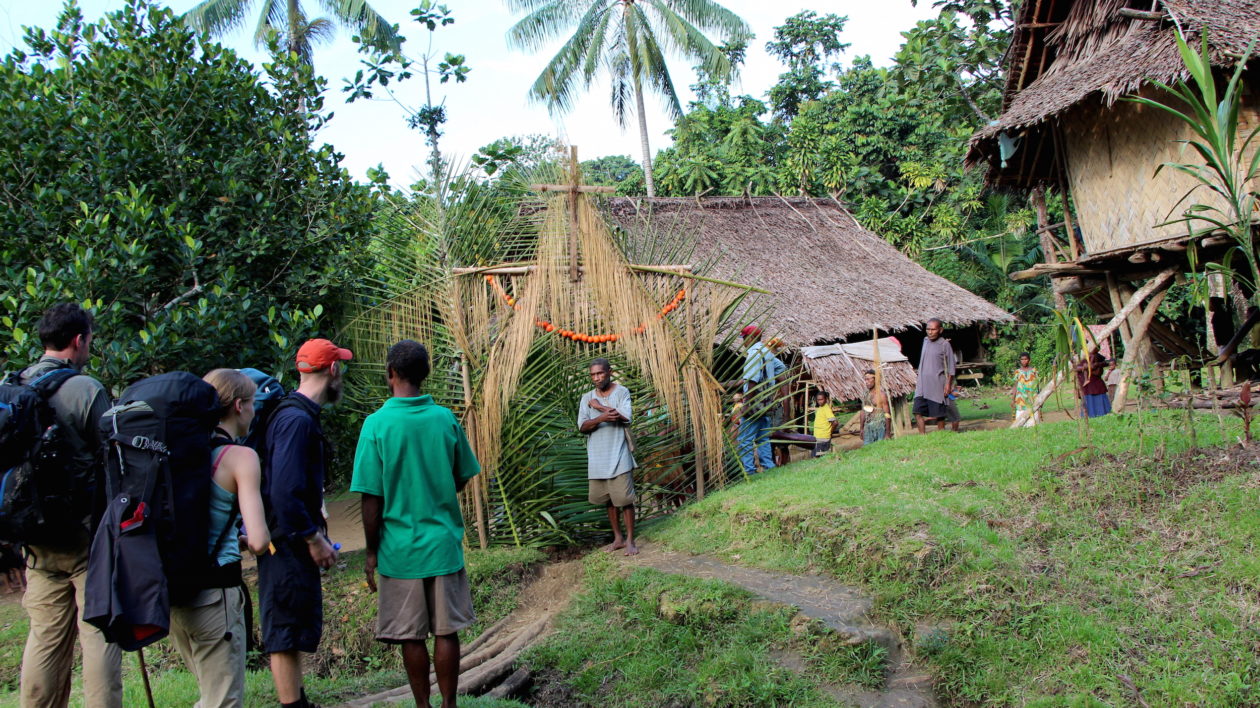 Waiting to be welcomed into Musiamunat village. Photo © Justine E. Hausheer / TNC