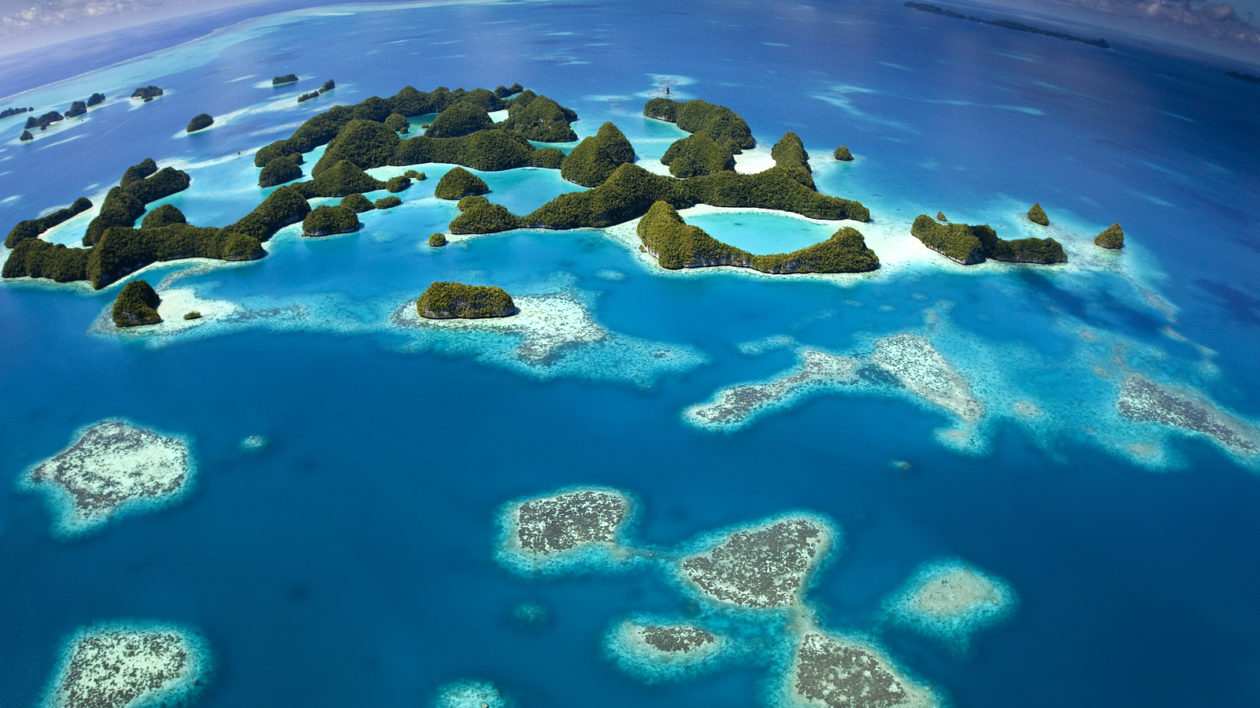 Aerial view of Palau. Photo © Ian Shive