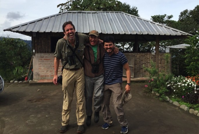 Messing around with old friends after some great birding (Ecuador). Photo © Tim Boucher