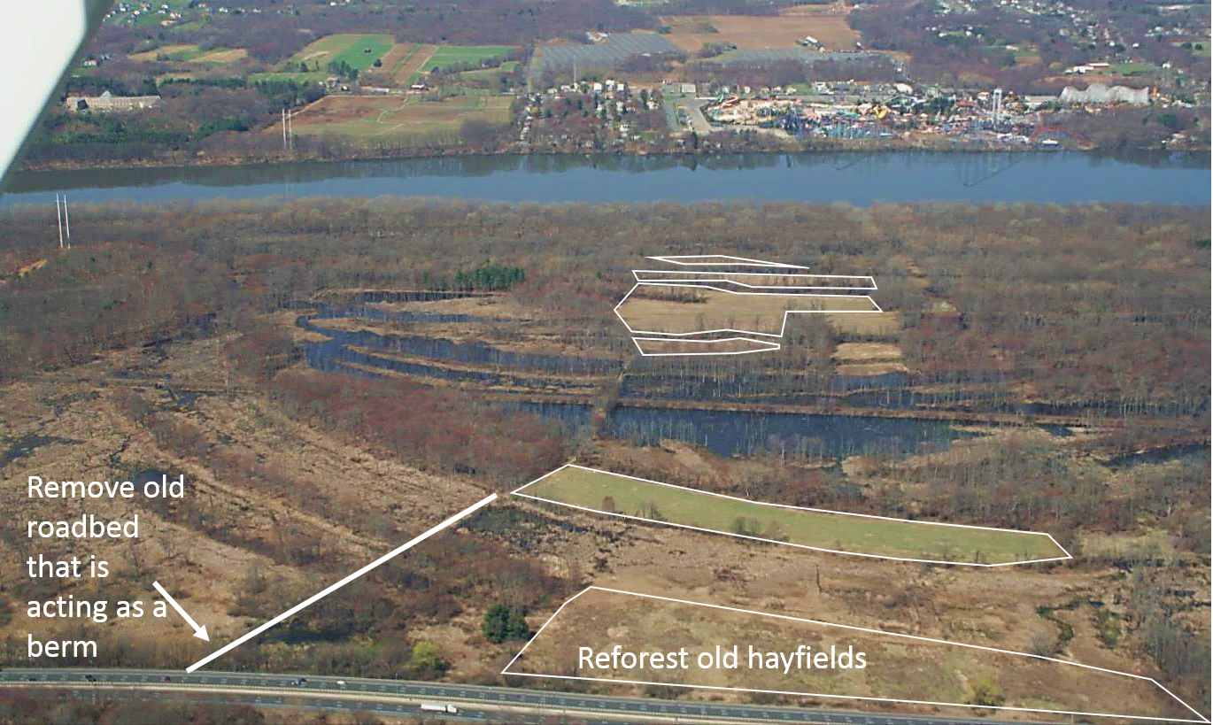 photo with hayfields marked