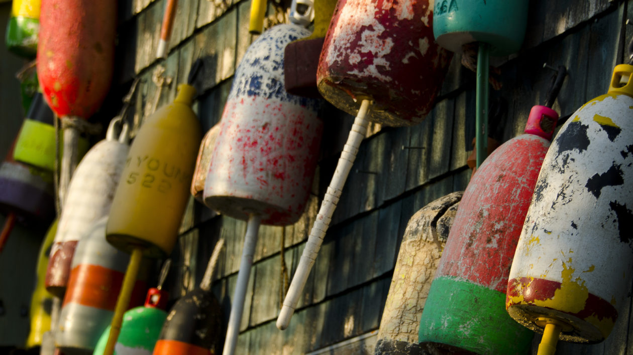 bouys on a building