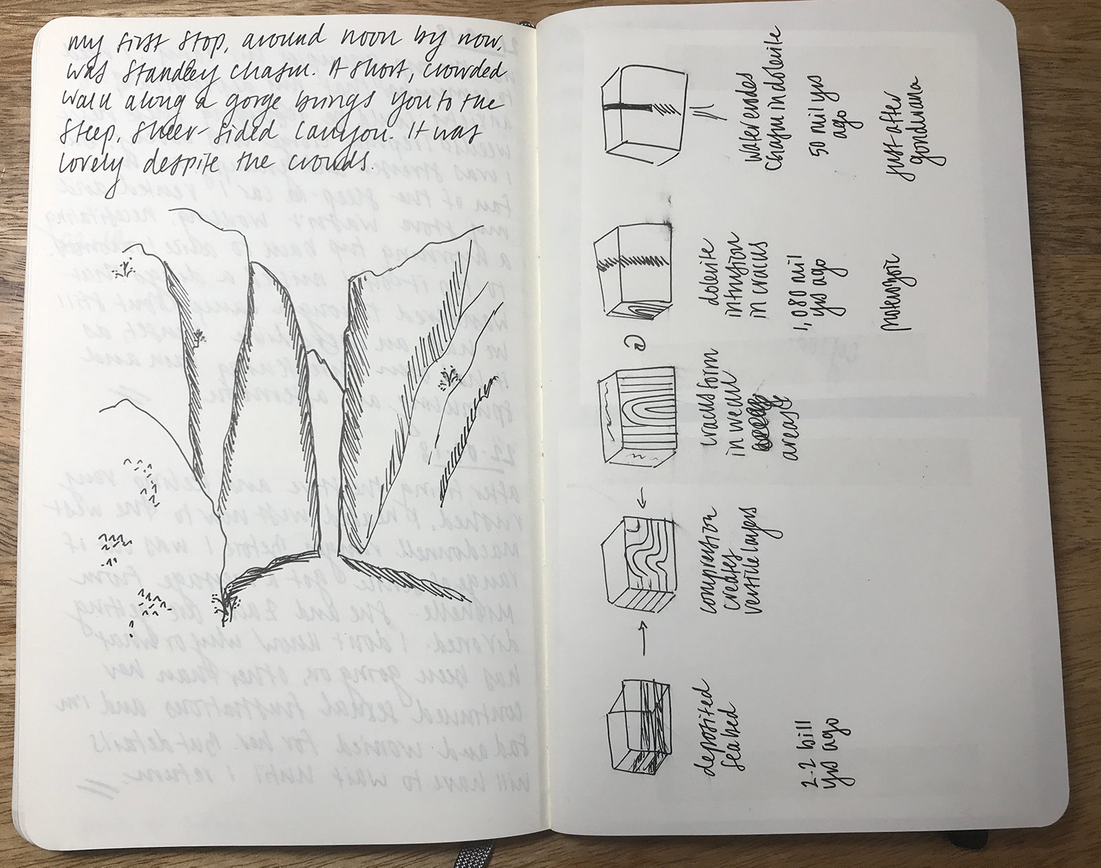 illustration from a nature journal showing geologic morphology