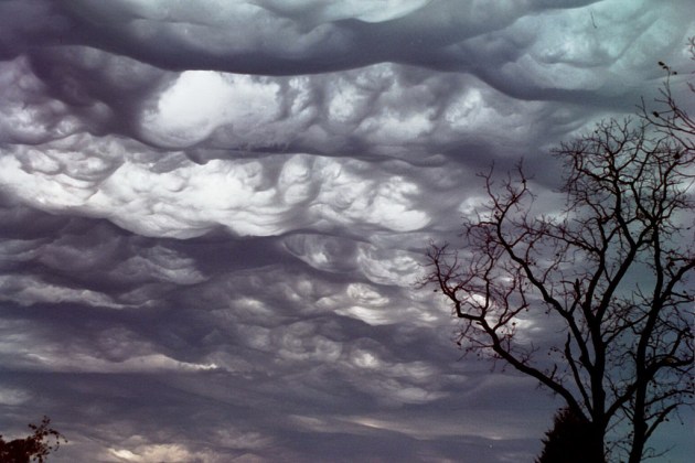 dark undulating clouds