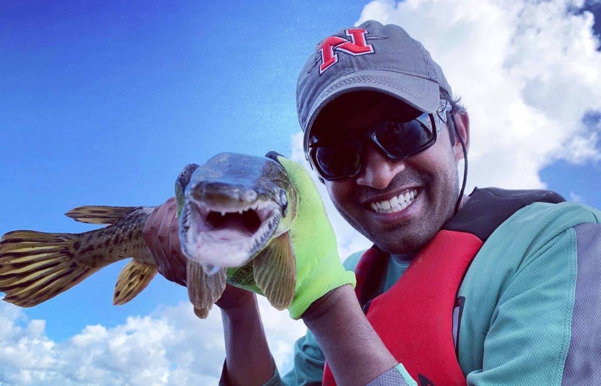 man with a fish
