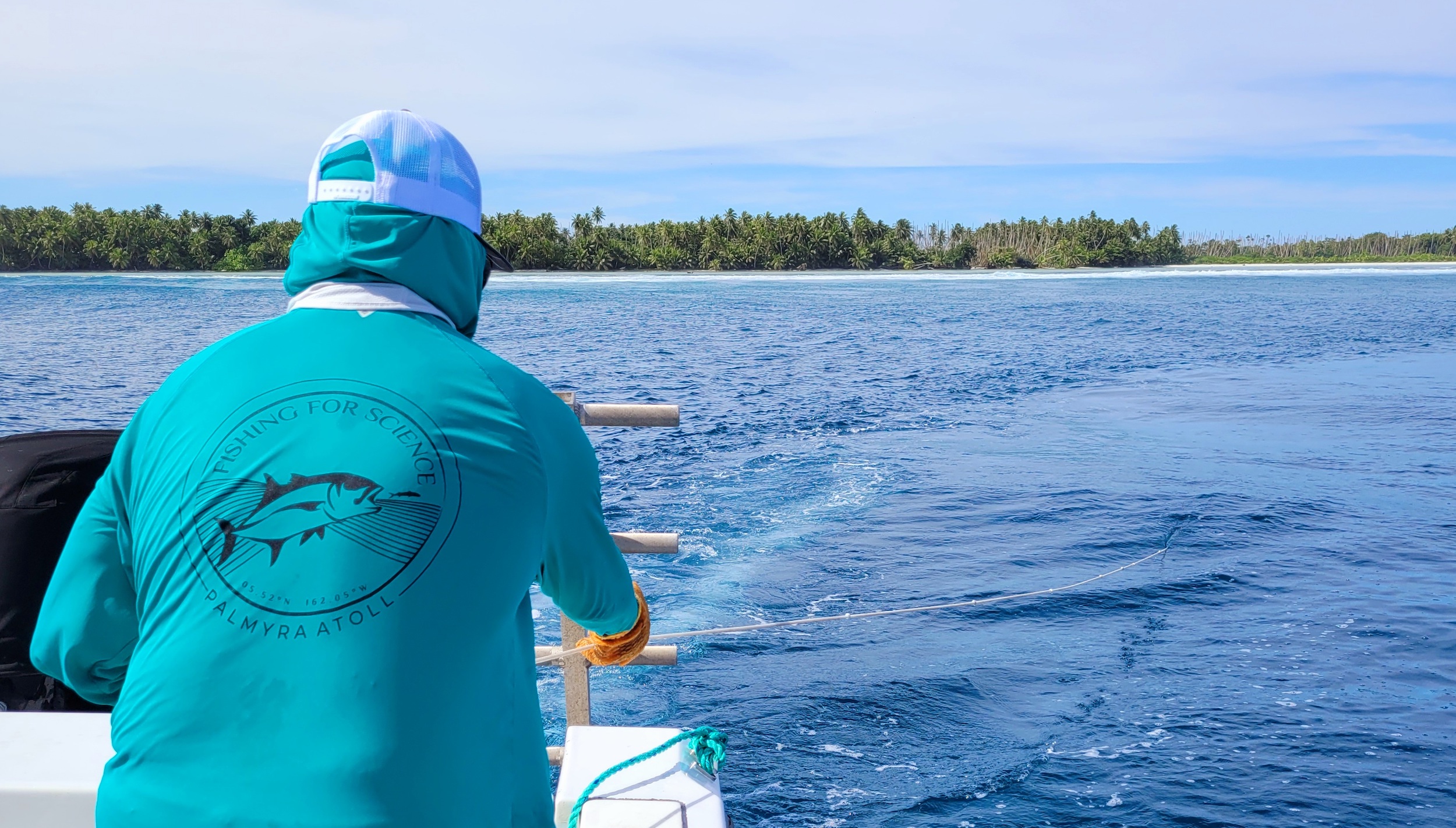 Hand Line Fishing at Maldives. Indian Ocean Paradise 