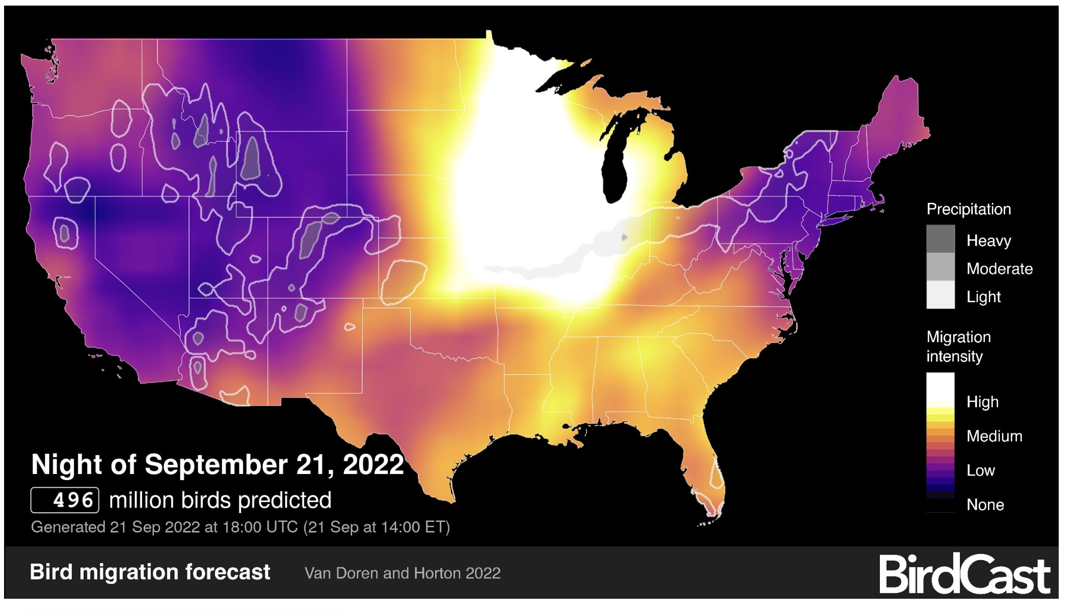 BirdCast: It's Like a Weather Forecast, But for Birds
