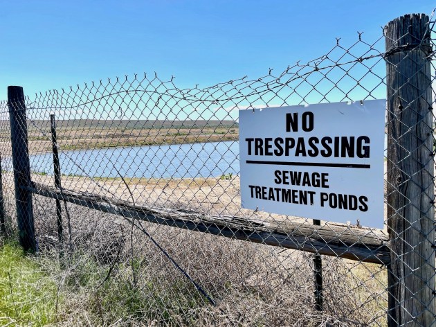 chain link fence with a sign reading "NO TRESSPASSING" 