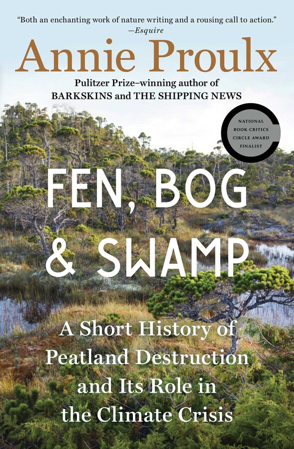 The image of a book cover featuring a swamp with trees and marsh vegetation.